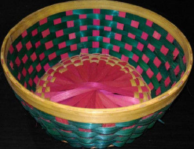 Bamboo Flower Basket Round(#1262)-gallery-0