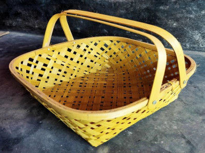 Kaya Basket Natural (With Handle)(#1263)-gallery-0