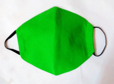 Cotton Handmade Reusable Mask Green (Pack of 5)(#1359)-gallery-0
