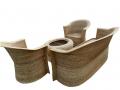 Eco-friendly Stylish Cane Sofa Set Designer Home Decor Set(#137)-thumb-2