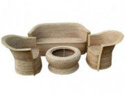 Eco-friendly Stylish Cane Sofa Set Designer Home Decor Set(#137) - Getkraft.com