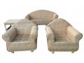 3-Seater Cane Sofa Set with Table(#141)-thumb-2