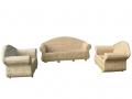 3-Seater Cane Sofa Set with Table(#141)-thumb-3