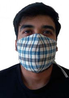 Double Layered VV Handloom Designer Masks by Khamir p1(#1412)-gallery-0