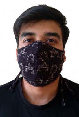 Double Layered VV Handloom Designer Masks by Khamir p2(#1413)-gallery-0