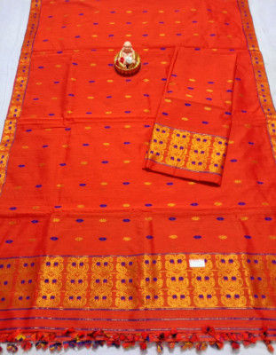 Assamese Staple Cotton Mekhela Chador P14(#1444)-gallery-0