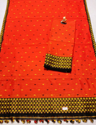 Assamese Staple Cotton Mekhela Chador P17(#1447)-gallery-0