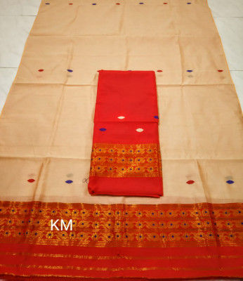 Assamese Staple Cotton Mekhela Chador P46(#1477)-gallery-0