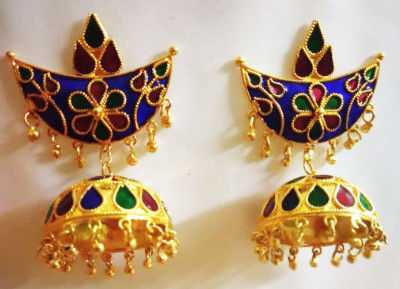 Assamese Traditional Jonbiri earrings For Women(#1534)-gallery-0