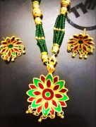 Assamese Thuka Phool studded stone Golden Jewelry for Women(#1561) - Getkraft.com