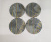 Unique Handicrafts Grey Marble Mix Brass Inlay Coaster Set of 4 pcs Round Shape Customize Marble Work by Vidhi Enterprisesl (Grey)(#1627)-thumb-0