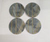 Unique Handicrafts Grey Marble Mix Brass Inlay Coaster Set of 4 pcs Round Shape Customize Marble Work by Vidhi Enterprisesl (Grey)(#1627)-thumb-4