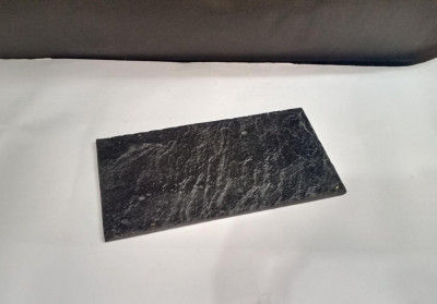 Unique Handicrafts Black Slate Handmade Platter 12x6 Inch 10-12 mm Thickness Shape -Rectangle (Black)(#1629)-gallery-0