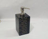 Unique Handicrafts Black Marble Hand Carved Name Liquid Dispenser Hand wash soapShampooLotion Dispenser for Bathroom Home Decor 3x3x5 (Floral Patter Hand Carved Black)(#1631) - Getkraft.com