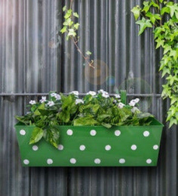 Polka Dot Rectangular Railing Planter(#1674)-gallery-0