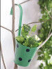 5 inch (13 cm) Polka Railing Round Metal Planter (Green)(#1677) - Getkraft.com