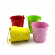 Polka Dot Hanging Small Bucket Planters(#1678) - Getkraft.com