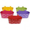 Polka Dot Tub shaped Metal Railing Planter(#1679) - Getkraft.com