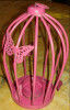 Pink Butterfly Bird cage Candle Holder- Home Decor(#1693) - Getkraft.com