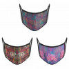 3 Layer Printed Protective Face Mask - Pack of 3 (Horse Cart-Red-Lotus Flower)(#1701) - Getkraft.com