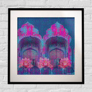 Cool Blue Rajasthani Framed Art Print(#1714) - Getkraft.com