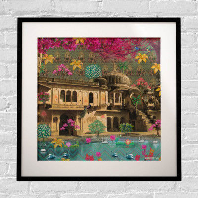 Beautiful Rajasthani Haveli Framed Art Print(#1716)-gallery-0