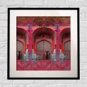 Pink Royal Door Design Framed Art Print(#1719) - Getkraft.com