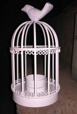 White Decorative Candle Holder Bird cage(#1730)-gallery-0