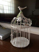 Vintage White Bird cage Candle Holder(#1738) - Getkraft.com