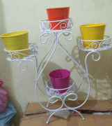 Floral Metal Planter Stand 4 Shelves Plant Stand Pot Stand(#1753) - Getkraft.com