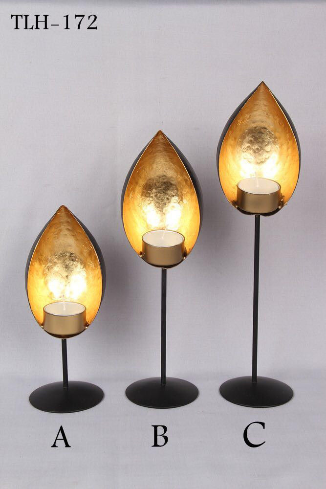 Set of 3 Eye shaped Tealight Candle Holder Stand Decorative Festival Decor(#1762)-gallery-0