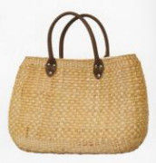 Natural Straw Handbag with Leather Belts for Women(#181) - Getkraft.com