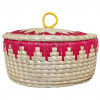 Avnii Organics Beautiful Hand Woven Round Shaped MoonjSea Grass Basket with Lid Eco-Friendly Can Be Used for Chapatti MultipurposeVery Useful(#1900) - Getkraft.com
