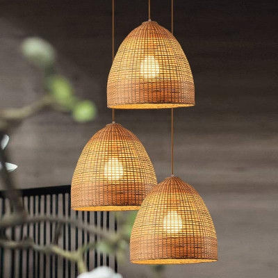 Basket Style Ceiling Bamboo Pendant Light Lamp(#1937)-gallery-0