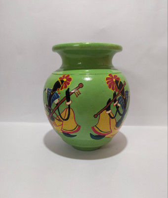 Rajasthani Musician Terracotta Pot(#1938)-gallery-0