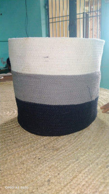 Cotton Basket ( white black gray)(#1983)-gallery-0