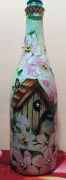 Decoupage glass Bottle(#2005) - Getkraft.com