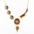 Pepa Japi Doogdoogi Haar Assamese Traditional Jewellery Necklace Earrings Set(#209)-thumb-1