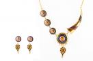 Pepa Japi Doogdoogi Haar Assamese Traditional Jewellery Necklace Earrings Set(#209)-thumb-0