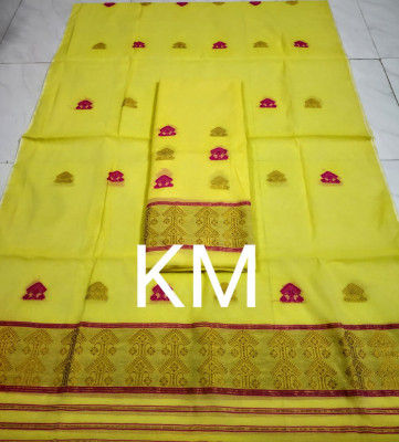 AC Cotton Handmade Chador Mekhela Style 2(#2129)-gallery-0