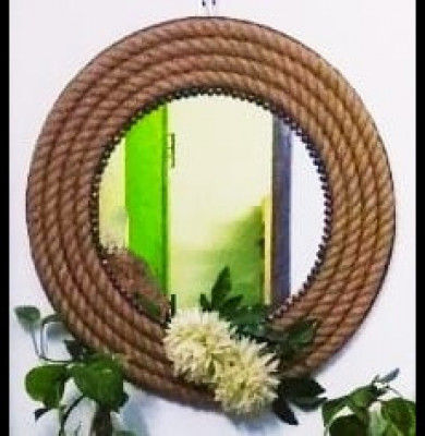 Handicraft mirror (rope )(#2142)-gallery-0