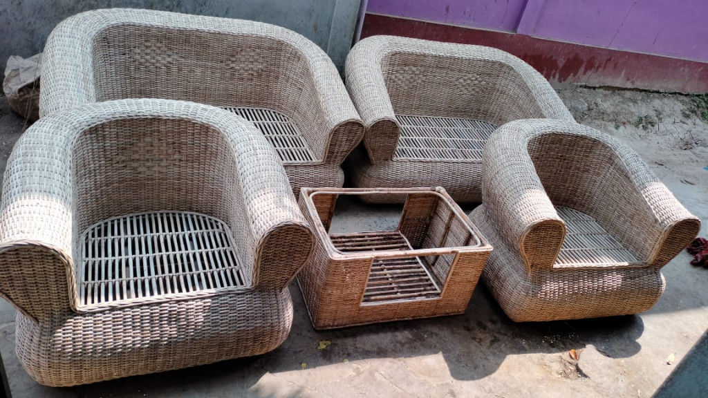 Cane designer Sofa set design 25 (2168),assam cane furniture,can