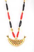 Traditional Assamese Jewellery - Junbiri Gold Black and Red(#218)-thumb-1