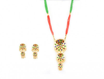 Exotic 3 Piece Jaapi Haar(Assamese Jewellery)(#226)-gallery-0