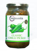 Immunita Classic Stuffed Chilli Pickle Green 350 Gm Home Made Quality(#2274) - Getkraft.com