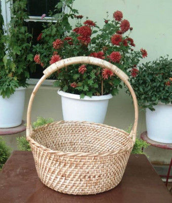 Cane Flower basket(#2290)-gallery-0