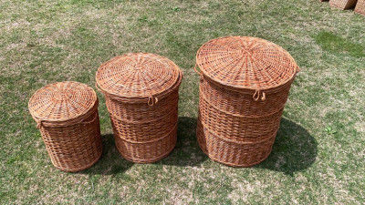 Wicker Laundry Basket Set of 3(#2296)-gallery-0