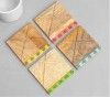 Prodigar Hand Painted Mango Wood Coasters Set of 4(#2314)-thumb-1