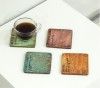 Divit Multi Colored Hand painted Mango Wood Coasters (Set of 4)(#2315)-thumb-1