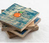 Frais Hand Painted Mango Wood Coaster(#2316)-thumb-0